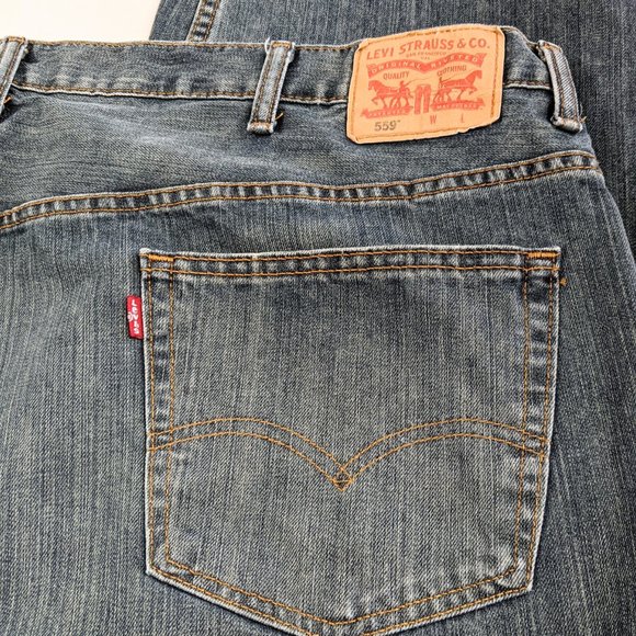 Levi's 559 Relaxed Straight Blue Gray Jeans - Picture 9 of 9